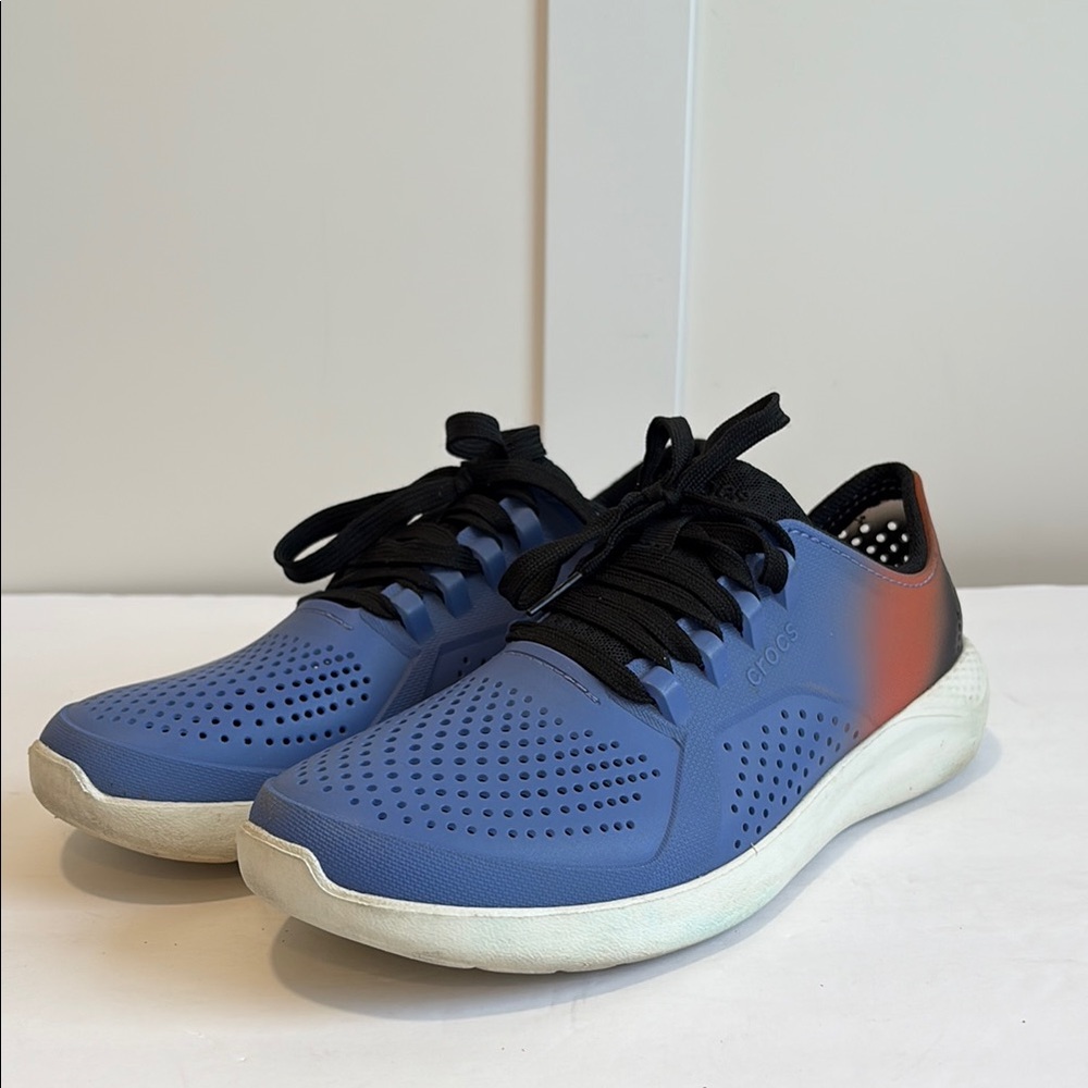CROCS Blue and Orange LiteRide Pacer Sneakers